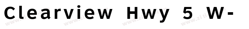 Clearview Hwy 5 W字体转换